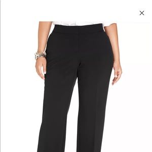 Black JM Collection straight leg pants